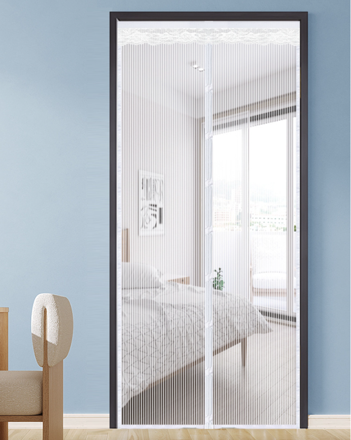 Diamond mesh anti-mosquito door curtain, summer home bedroom anti cat scratch magnetic, self-absorbing, no punching, anti-mosquito screen door curtains