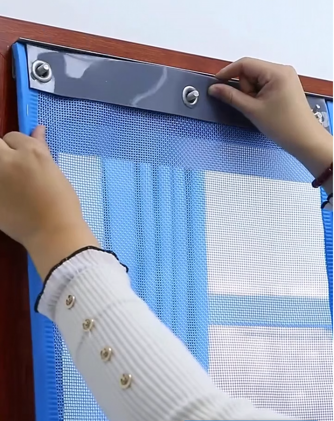 TIKTOK video same summer mesh mosquito proof door curtain, magnetic suction, full magnetic stripe home mosquito proof door curtain can be customized