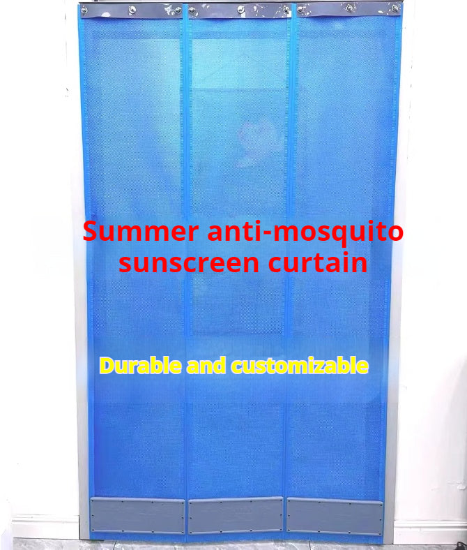 TIKTOK video same summer mesh mosquito proof door curtain, magnetic suction, full magnetic stripe home mosquito proof door curtain can be customized