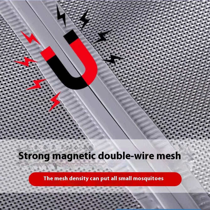 TIKTOK video same summer mesh mosquito proof door curtain, magnetic suction, full magnetic stripe home mosquito proof door curtain can be customized