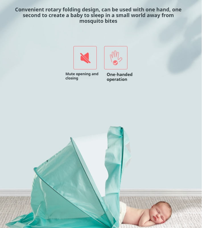 Baby mosquito net cover, newborn baby bed mosquito net cover, children's folding mosquito net
