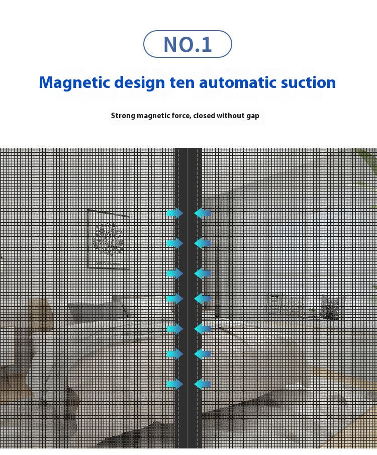 Fiberglass anti-mosquito screen door curtains, velcro magnetic door curtains home anti-mosquito door curtains