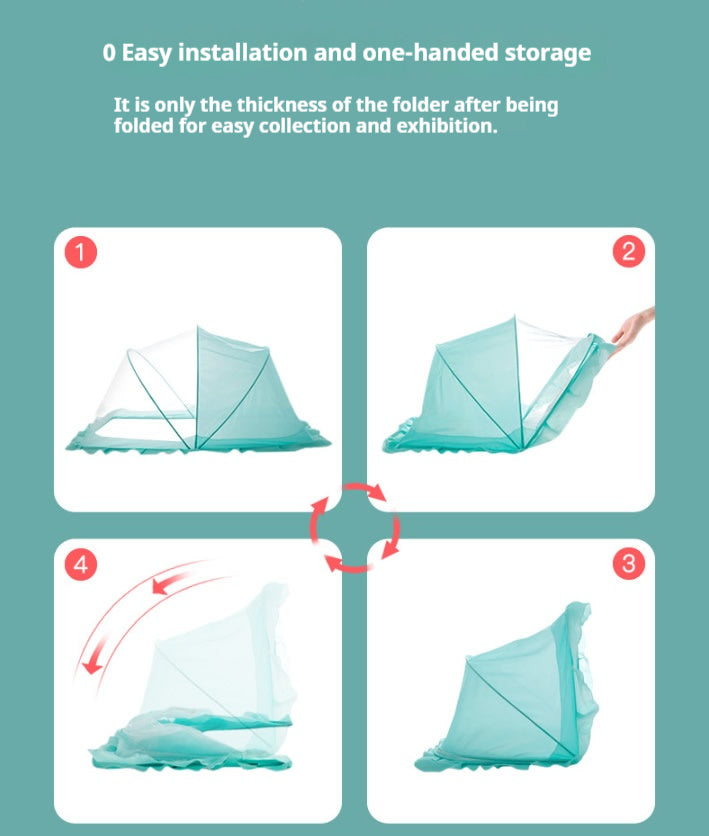 Baby mosquito net cover, newborn baby bed mosquito net cover, children's folding mosquito net