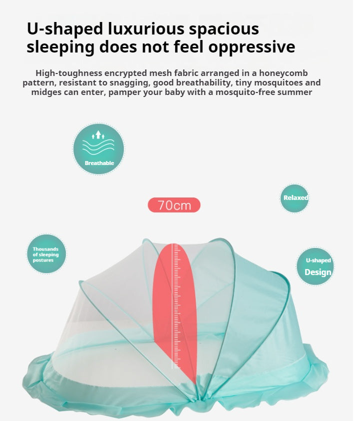 Baby mosquito net cover, newborn baby bed mosquito proof cover, children's bed mosquito net full cover foldable