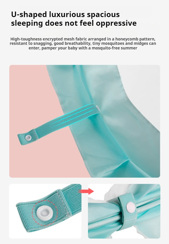 Baby mosquito net cover, newborn baby bed mosquito proof cover, children's bed mosquito net full cover foldable