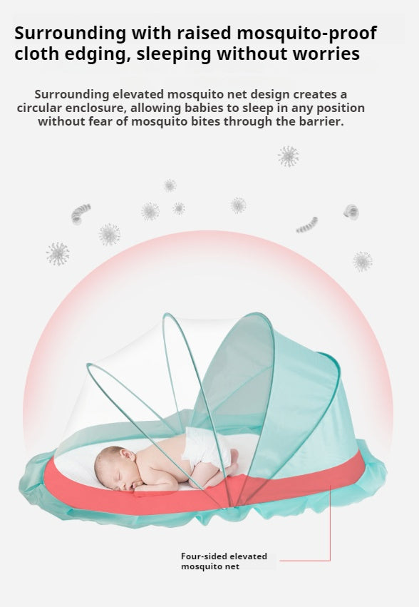Baby mosquito net cover, newborn baby bed mosquito proof cover, children's bed mosquito net full cover foldable