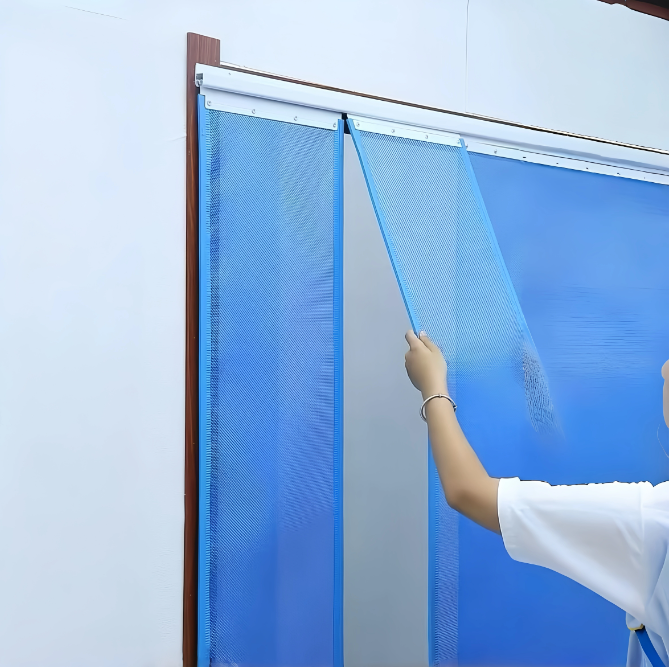 TIKTOK video same summer mesh mosquito proof door curtain, magnetic suction, full magnetic stripe home mosquito proof door curtain can be customized