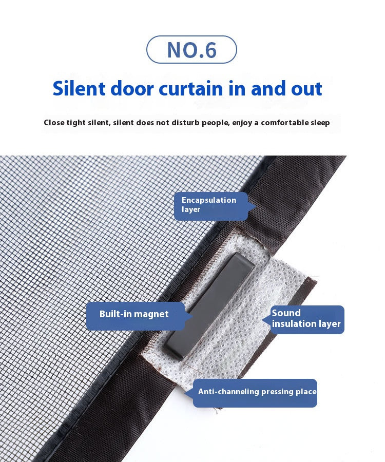 Fiberglass anti-mosquito screen door curtains, velcro magnetic door curtains home anti-mosquito door curtains