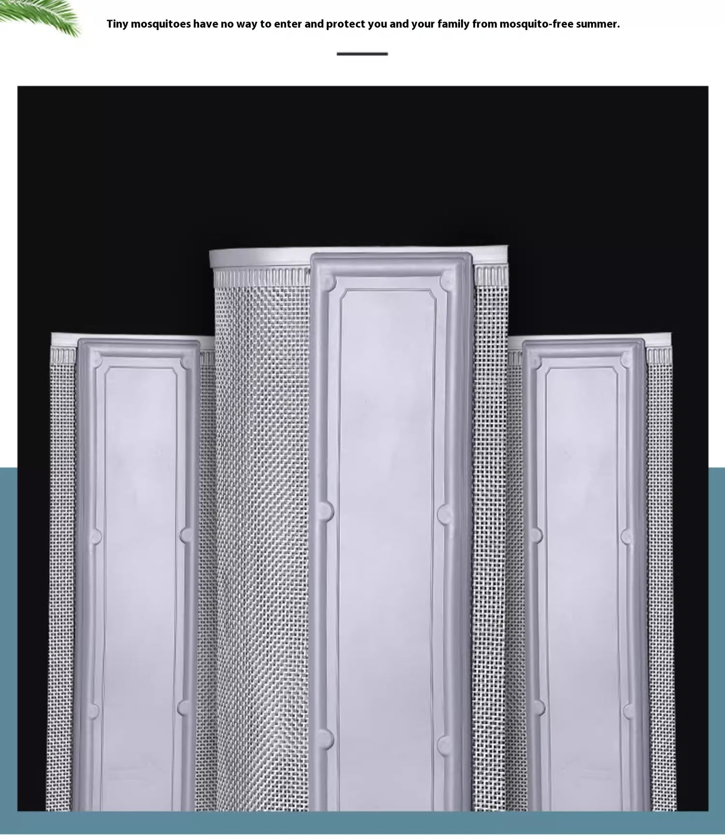 Summer anti-mosquito home curtains, self-absorbing screen door curtains, breathable anti-fly insect screen curtains, ventilated magnet magnetic door curtains