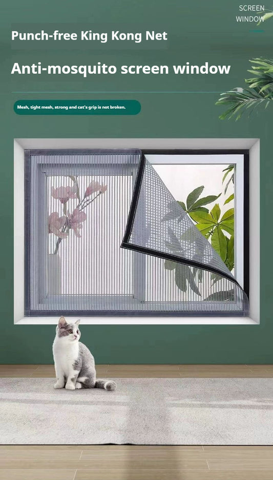 Global Hot Selling! Customizable diamond mesh window screen: no-punch mosquito control device used in foreign families