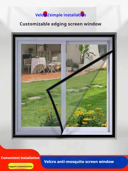 Nano screen, self-adhesive Velcro screen, thickening of home self-installed screens, invisible wrapped simple anti-mosquito screens