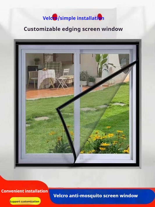 Nano screen, self-adhesive Velcro screen, thickening of home self-installed screens, invisible wrapped simple anti-mosquito screens