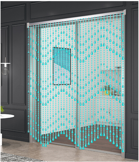 New crystal bead curtain door curtain, partition, no punch, bathroom, entrance, living room, decorative aisle, household fashion crystal bead door curtains