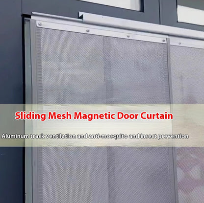TIKTOK video same summer mesh mosquito proof door curtain, magnetic suction, full magnetic stripe home mosquito proof door curtain can be customized