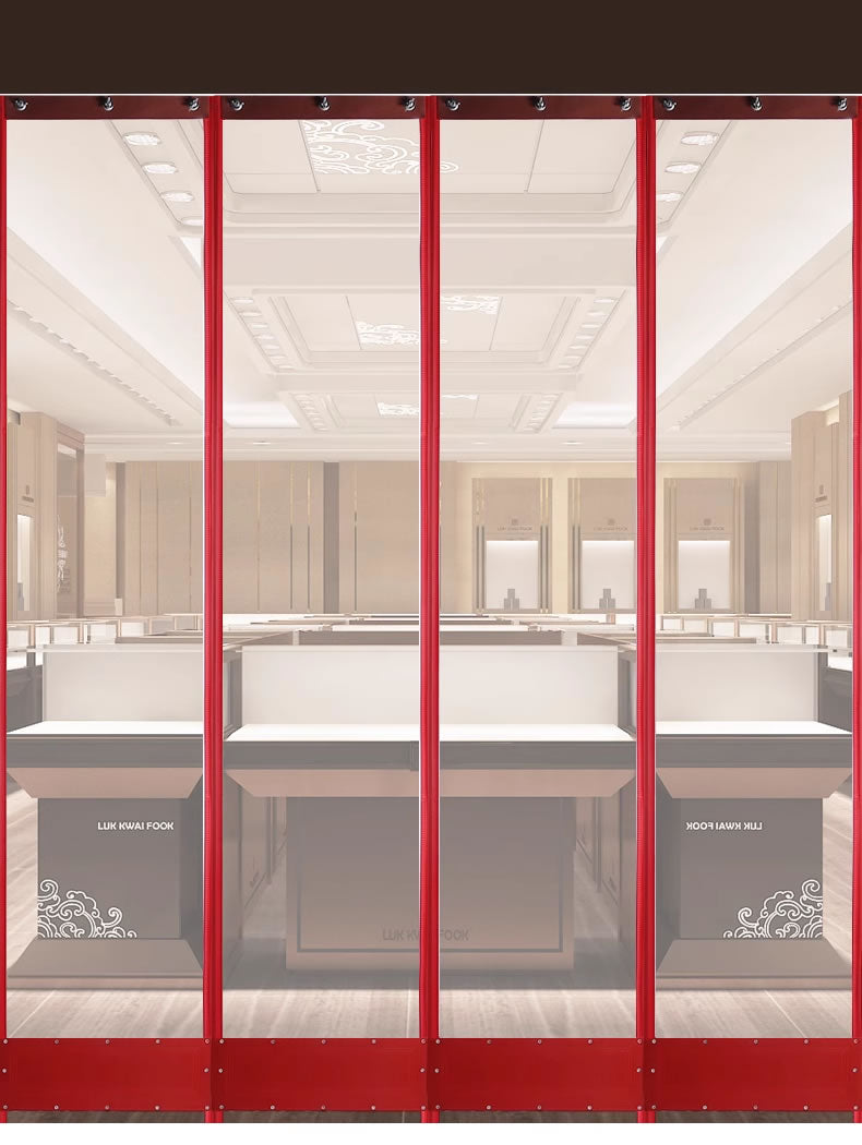 Magnetic self-absorbing door curtain, transparent air conditioning soft door curtain household magnetic door curtain wind dustproof