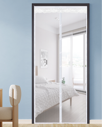 Diamond mesh anti-mosquito door curtain, summer home bedroom anti cat scratch magnetic, self-absorbing, no punching, anti-mosquito screen door curtains