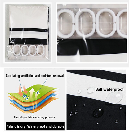 Customized shower curtain, thickened polyester waterproof fabric curtain, bathroom partition hanging curtain