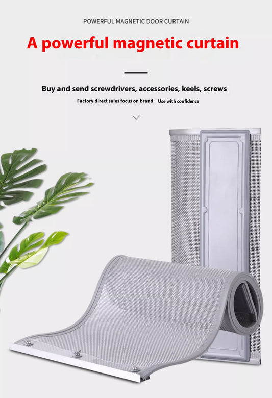 Summer anti-mosquito curtains, self-absorbing screen curtains, breathable anti-fly screen curtains, ventilated magnet magnet suction soft sand curtains