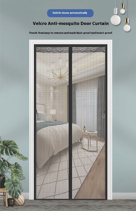 Fiberglass anti-mosquito screen door curtains, velcro magnetic door curtains home anti-mosquito door curtains