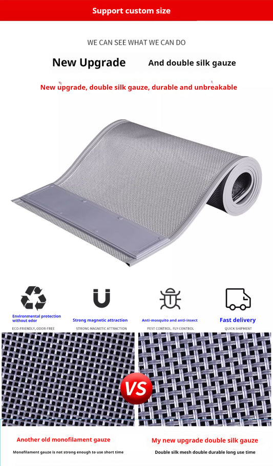 Summer anti-mosquito curtains, self-absorbing screen curtains, breathable anti-fly screen curtains, ventilated magnet magnet suction soft sand curtains