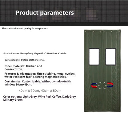 TIKTOK Video Same Winter Thick Cotton Door Curtain, Windproof and Warm, Close in and out in seconds