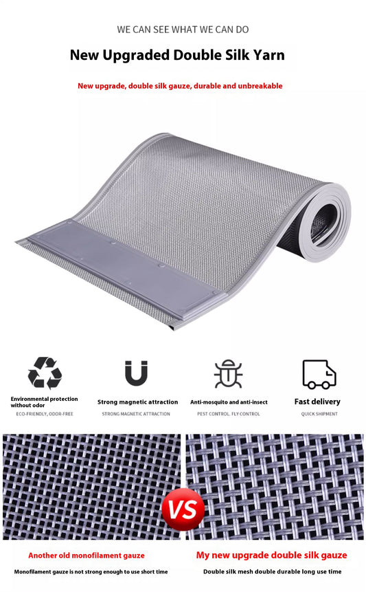 Summer anti-mosquito home curtains, self-absorbing screen door curtains, breathable anti-fly insect screen curtains, ventilated magnet magnetic door curtains