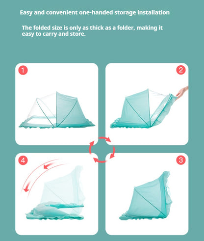 Baby mosquito net cover, newborn baby bed mosquito proof cover, children's bed mosquito net full cover foldable