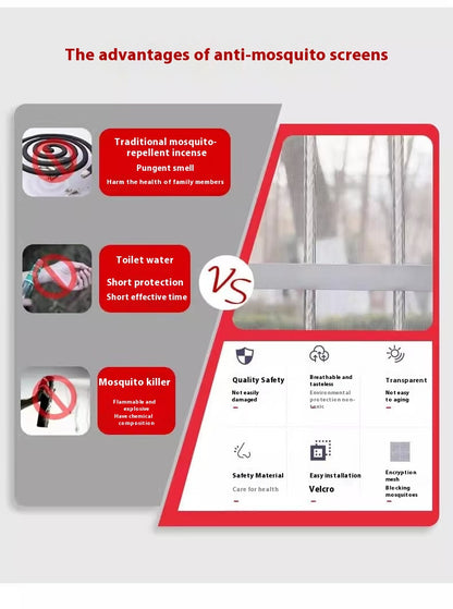 Nano screen, self-adhesive Velcro screen, thickening of home self-installed screens, invisible wrapped simple anti-mosquito screens