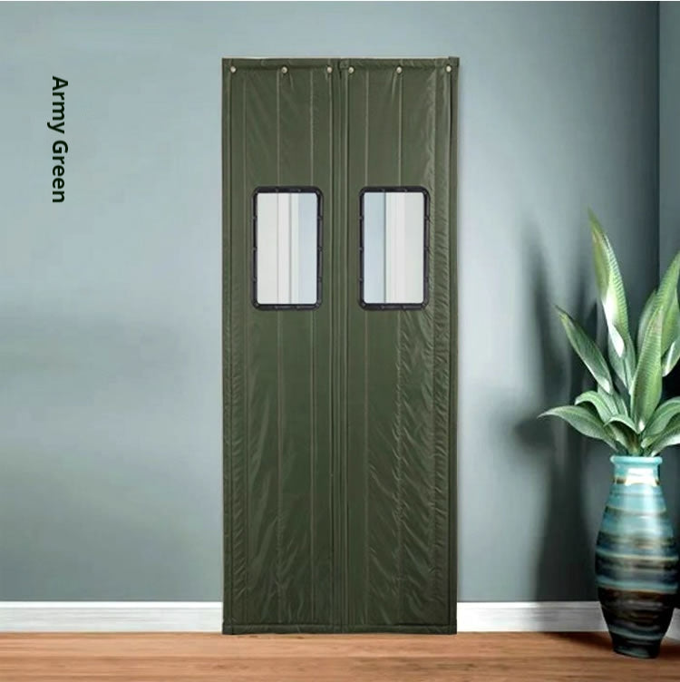 TIKTOK Video Same Winter Thick Cotton Door Curtain, Windproof and Warm, Close in and out in seconds