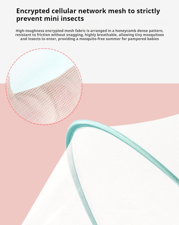 Baby mosquito net cover, newborn baby bed mosquito proof cover, children's bed mosquito net full cover foldable