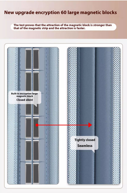 Anti-mosquito door curtains, summer home velcro magnetic screen door and window, self-suction magnet