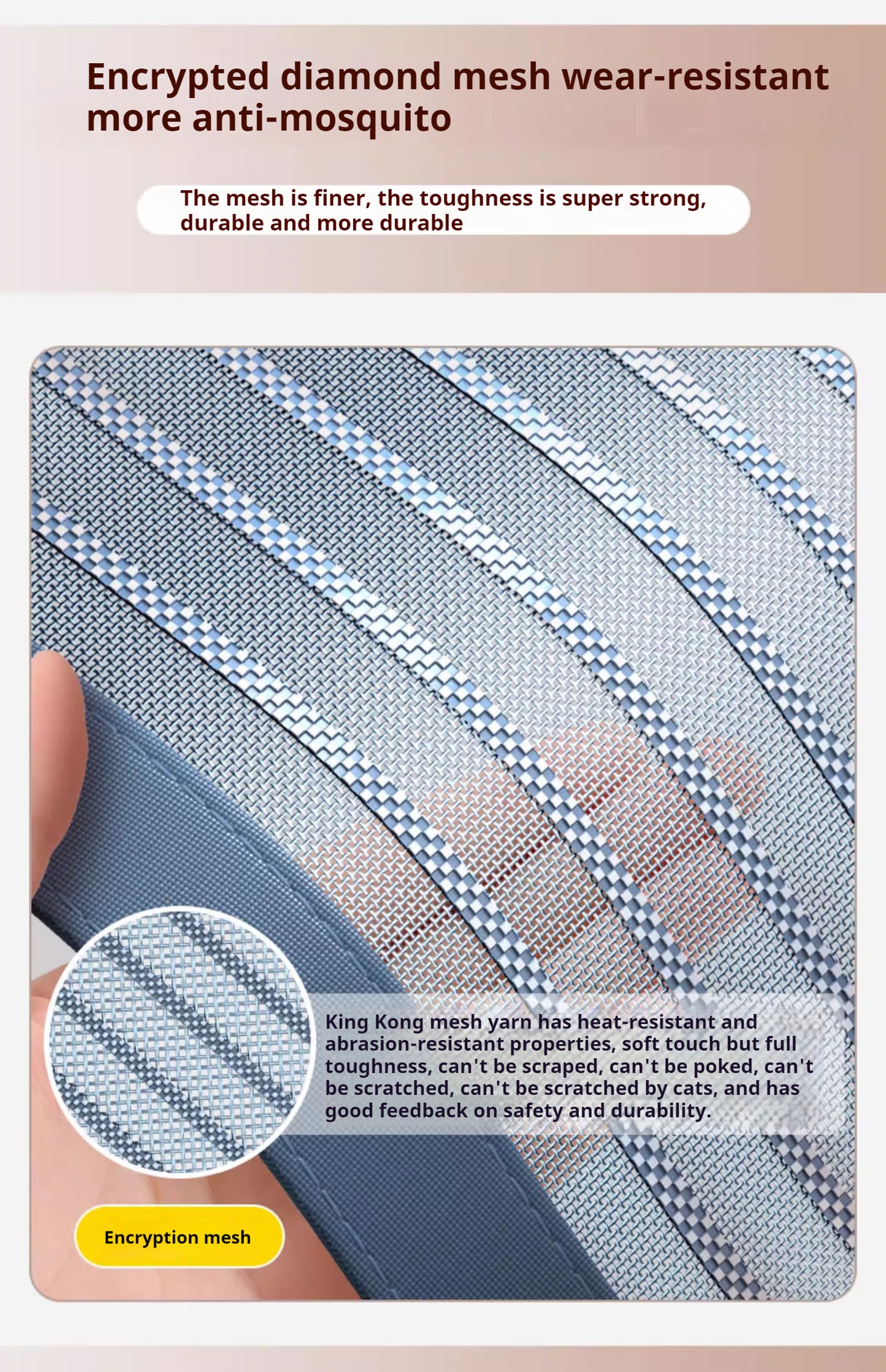 Anti-mosquito door curtains, summer home velcro magnetic screen door and window, self-suction magnet