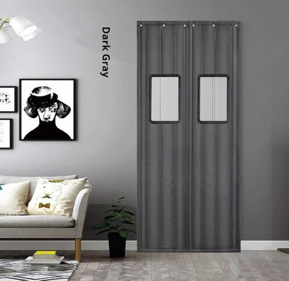 TIKTOK Video Same Winter Thick Cotton Door Curtain, Windproof and Warm, Close in and out in seconds