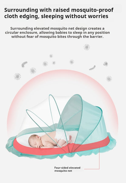Baby mosquito net cover, newborn baby bed mosquito proof cover, children's bed mosquito net full cover foldable