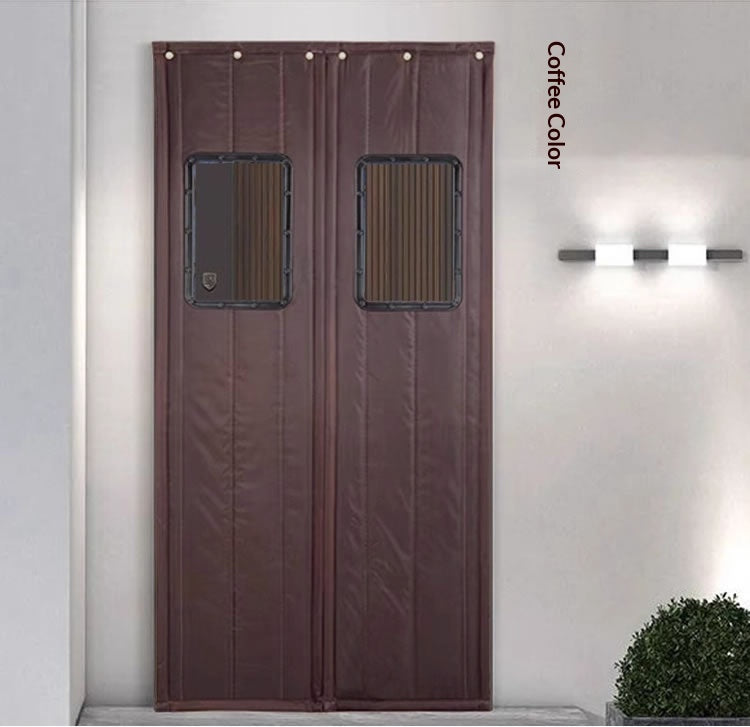 TIKTOK Video Same Winter Thick Cotton Door Curtain, Windproof and Warm, Close in and out in seconds